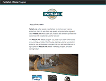 Tablet Screenshot of petsafe.affiliatetechnology.com